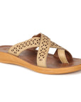 Women's Beige Stimulus Flip Flops