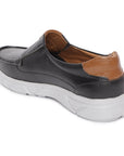 Paragon Stimulus Black Casual Slip-On Loafers for Men