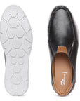 Paragon Stimulus Black Casual Slip-On Loafers for Men