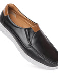 Paragon Stimulus Black Casual Slip-On Loafers for Men