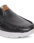 Paragon Stimulus Black Casual Slip-On Loafers for Men