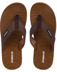 Stimulus FBSTG3004AP Brown Lightweight Washable Dailywear Durable Flip Flops For Men