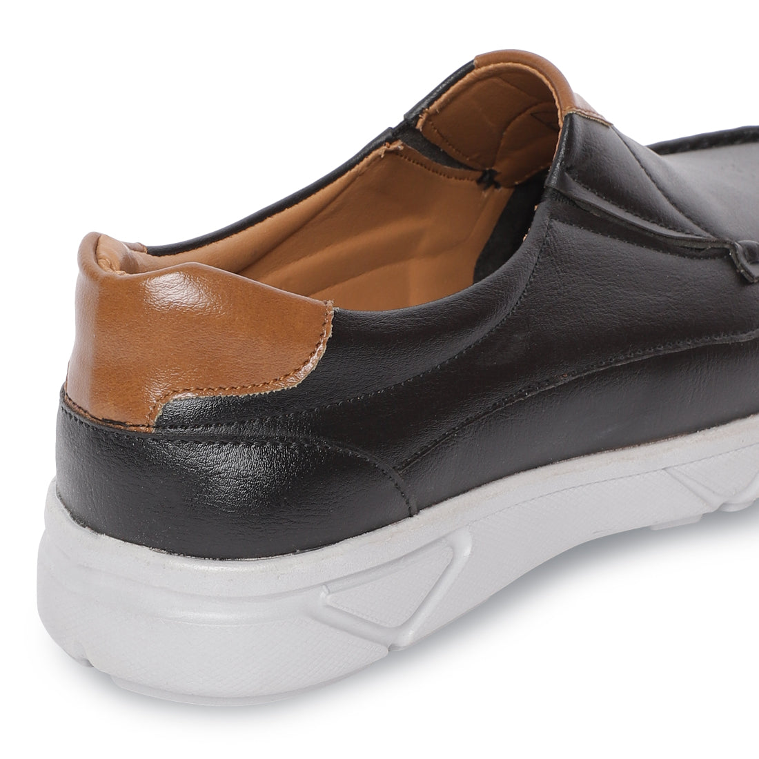 Paragon Stimulus Black Casual Slip-On Loafers for Men