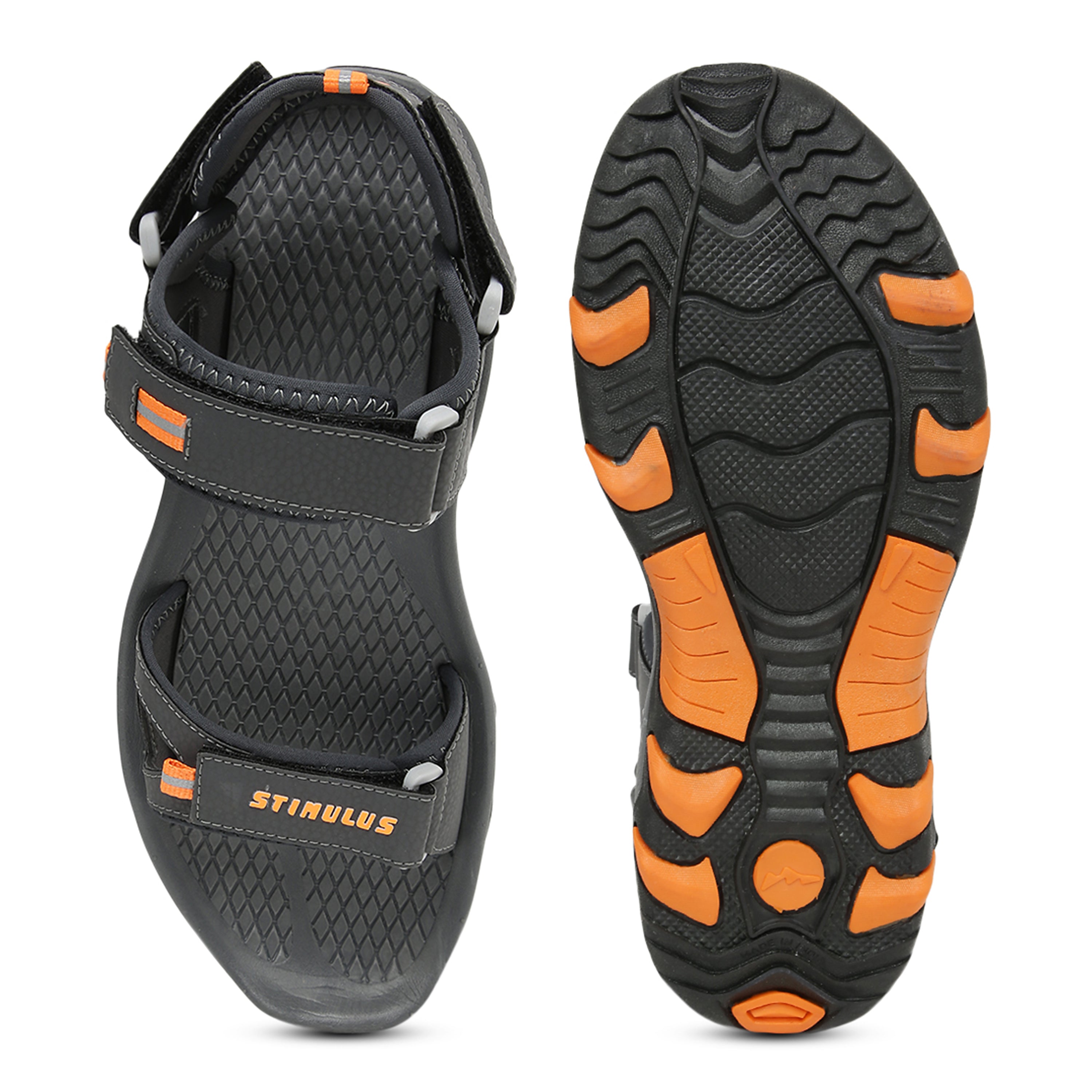 Stimulus FBSTG4000A Grey Stylish Lightweight Dailywear Dual Density Casual Sandals For Men