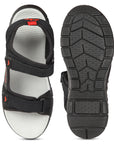 Stimulus FBSTG4003AP Black Stylish Lightweight Dailywear Dual Density Casual Sandals For Men