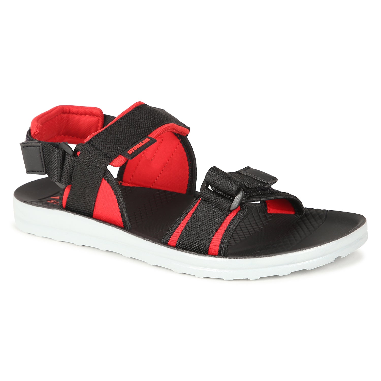 Casual Paragon Men's Red Stimulus Velcro Sandals