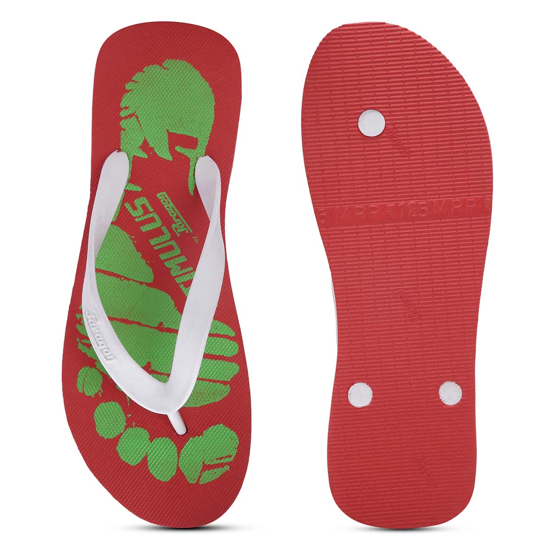 Stimulus HW0053G Red Lightweight Washable Dailywear Durable Flip Flops For Men