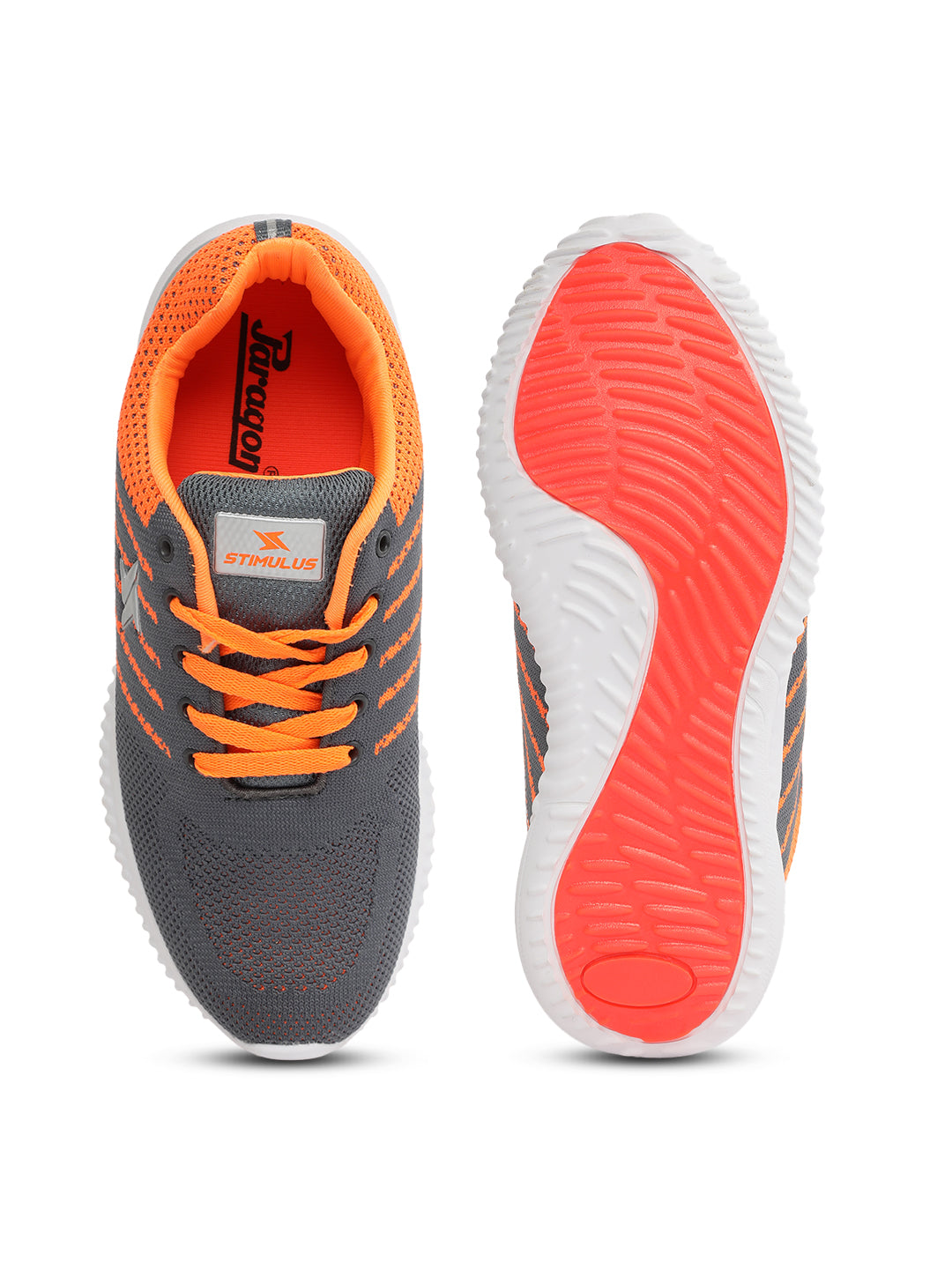 Men&#39;s Stimulus Grey-Orange Sports Shoes