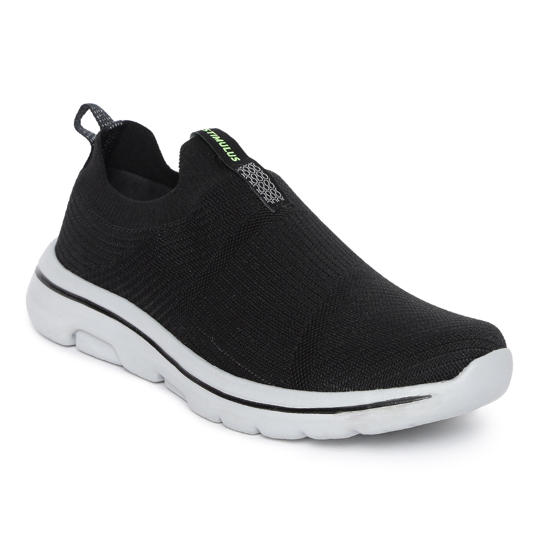 Paragon Stimulus Casual Black Knitted Training Shoes for Men