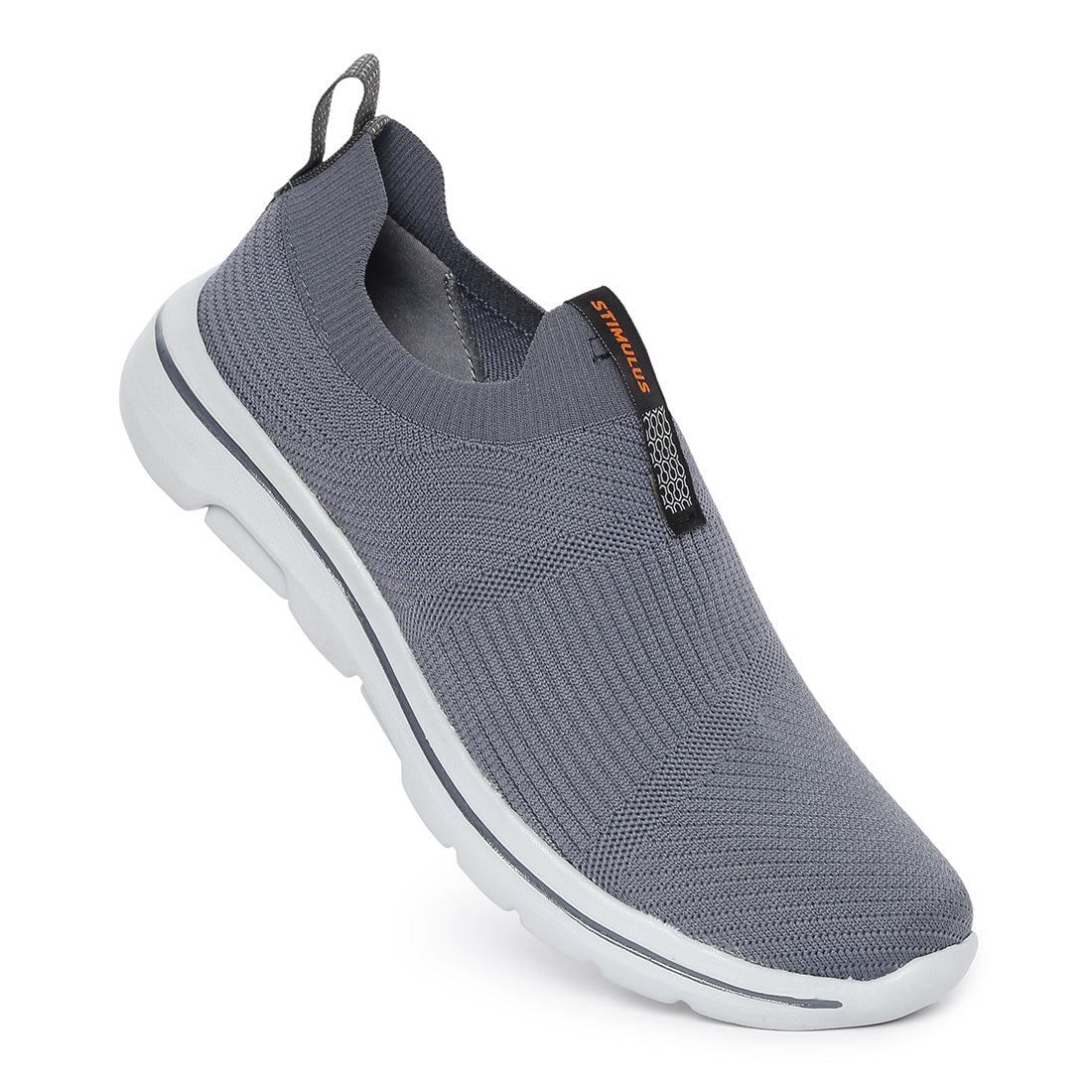 Paragon Stimulus Casual Dark Grey Knitted Training Shoes for Men