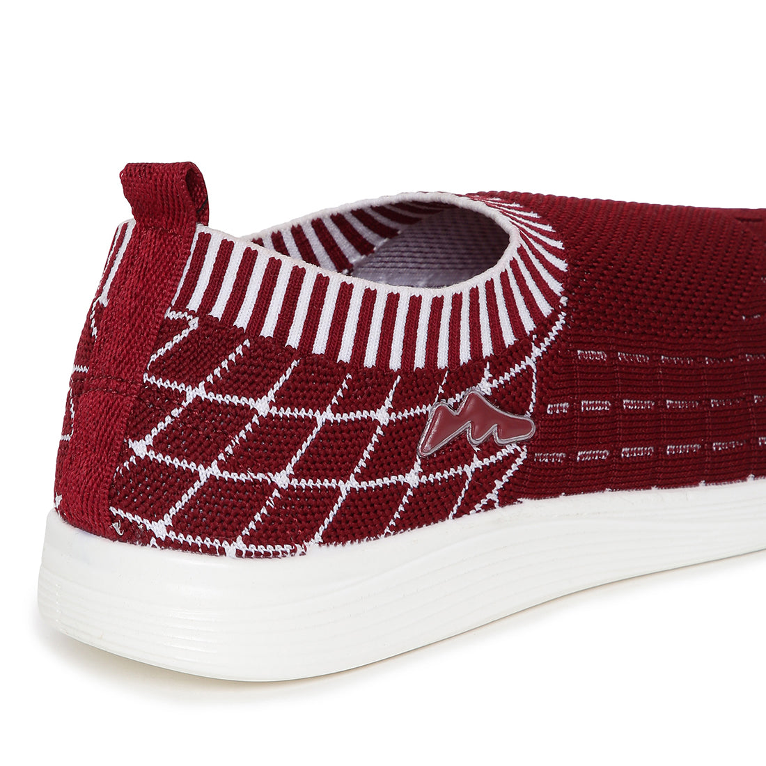 Paragon Stimulus Maroon Women&#39;s Knitted Slip-On Sneakers